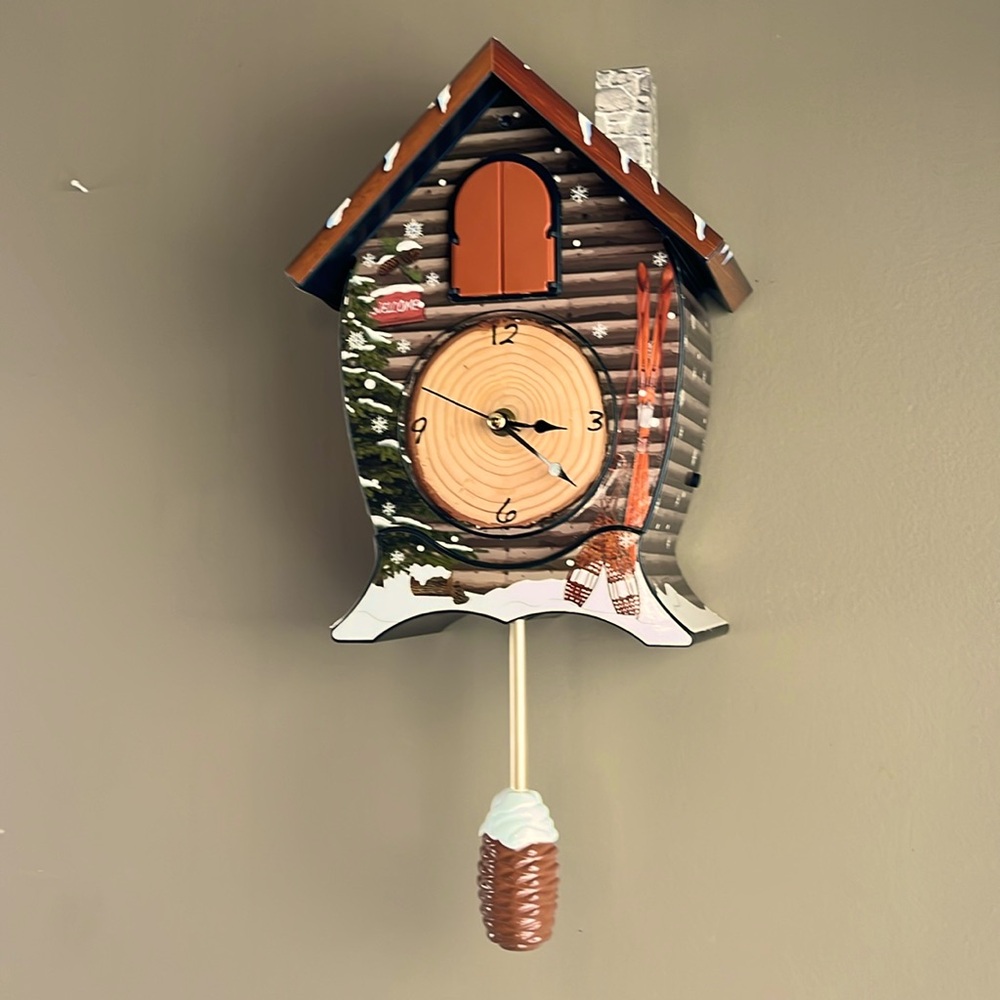Mark Feldstein Snowy Cabin Cuckoo Clock